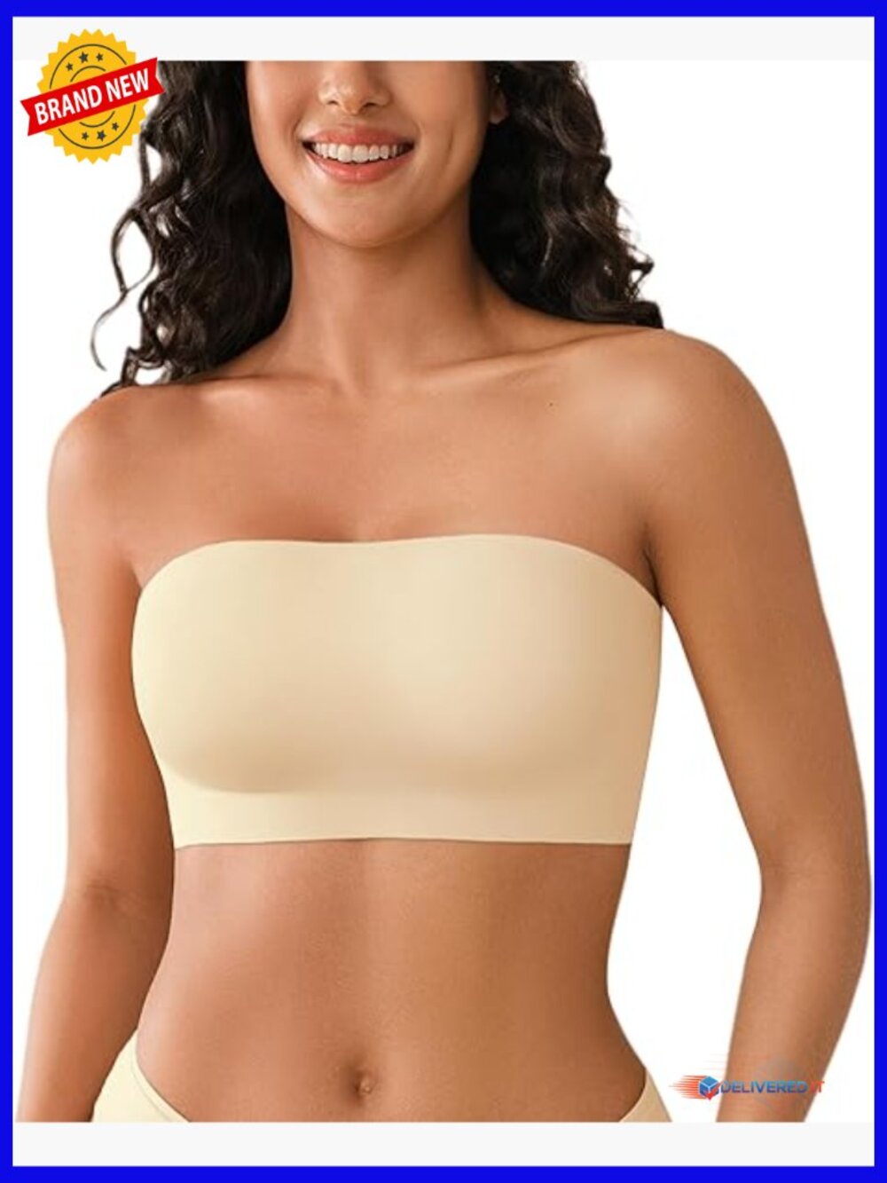 Strapless Non-Slip Seamless Bandeau Bra Tube Top Bralette Stretchy Comfy